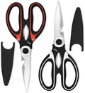 2 Pcs Kitchen Scissors All Purpose Heavy Duty, 5-in-1 by LIBERHAUS