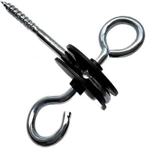 30 Pack Electric Fence Gate Handle Screw in Insulated Anchor Insulators with Double Hook / 2-Rings for Electric Fence Wood Post and Electric Fence Gate Livestock Fence Agricultural Fencing and Pasture - Image 2