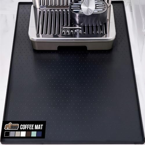 GORILLA GRIP Silicone Coffee Mat, Espresso Bar Essentials, 18x28, Black by GorillaGrip
