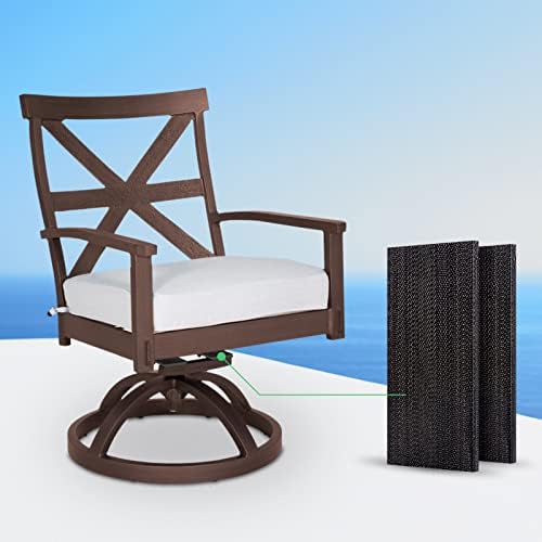 Anwenk 4Pack Patio Chair Replacement Parts Fiberglass Spring Plates Rocking Chair Repair Kit for Universal Swivel Rocker Chair Garden Lawn Furniture,5" L x 2.5" W x0.3 H - Image 5