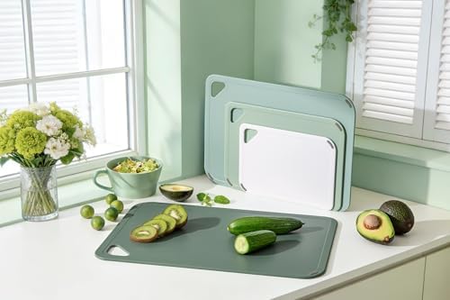 THETCHRY Plastic Cutting Board Set, Extra Large Cutting Board for Kitchen - Image 4
