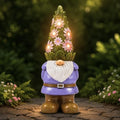 Solar Garden Gnome Statue: Outdoor Figurine with Succulent Lights by welcometoAcgarten