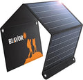 BLAVOR 30W Foldable Solar Panel Outdoor Charger, USB-A QC3.0 24W USB-C DC by BLAVOR