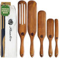 As Seen On TV, Spurtles Kitchen Tools Wooden, Plantéa Handmade Wooden Spoons for Cooking, Heat Resistant Spurtle Set Cooking Utensil For Non-Stick Cookware, Stirring, Mixing, Whisking, Serving by Plant%C3%A9a