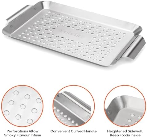 Onlyfire 3 Packs Stainless Steel Rectangle Grill Baskets for Grilling - Image 3