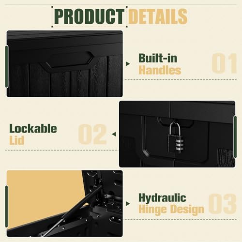 JUMMICO HDPE 250 Gallon Deck Box Double-Wall with Divider - Image 2