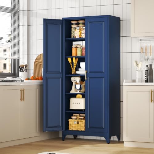 75"Kitchen Pantry Cabinet, Storage Cabinet with Doors and Shelves - Image 2