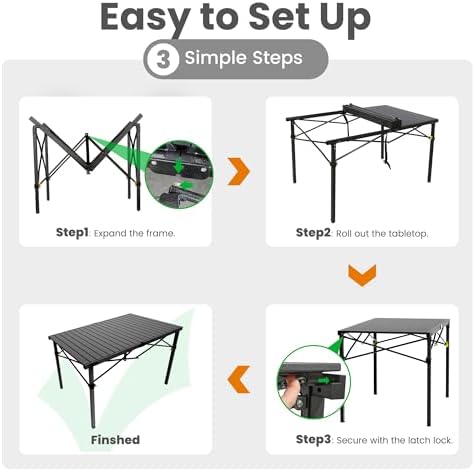 Join Nature 46.4" Large Camping Table for 2-6 People, Heavy Duty Foldable - Image 6