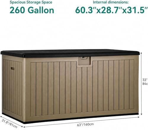 YITAHOME XXL 260 Gallon Large Deck Box - Image 6