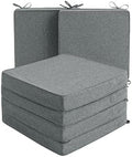 Outdoor Chair Cushions, Set of 6, 19 x 19 Inch, Dark Grey by Unknown