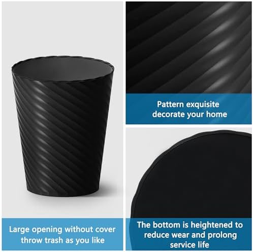 Lysam Bathroom Trash Can 3 Pack, 1.8 Gallon Small Trash Can with Trash Bags - Image 4