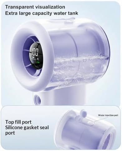 Handheld Turbo Misting Fan with LED Display & Safety Lock - Image 2