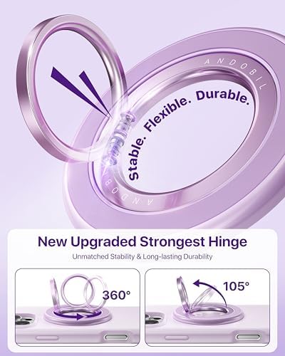 andobil 2026 3rd Gen Stability Magnetic Phone Ring Grip for MagSafe, Purple - Image 5