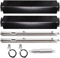 Criditpid Grill Parts Kits Compatible for Charbroil 463243812, 463270614, 463243911, 463270612, 463246909, 463244011, 2-Pack Heat Plates Tent Burner for Charbroil Tru Infrared 2 Burner Grill. by Criditpid