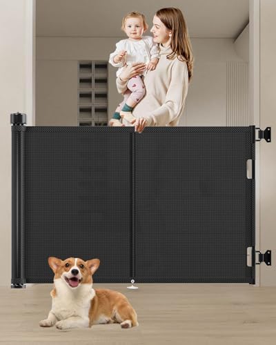 Miumoon 59 inch Reinforced Retractable Baby Gates 34 inch Tall by MiumoonBabyGates