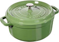 Staub Cast Iron Round Dutch Oven, Made in France, 4-qt, Pistachio by Unknown