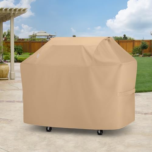 Unicook Grill Cover Heavy Duty Waterproof UV Resistant 65 Inch, Light Brown - Image 7