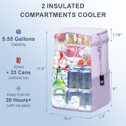 SPARTER Backpack Cooler Insulated 33/49 Can Leakproof Waterproof Bag Beach - Image 2