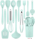 Green Kitchen Utensils Set-12 Pieces Silicone Cooking Utensils Set by Pranski