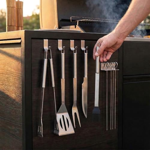 9-Piece BBQ Grill Tool Set, Stainless Steel with Storage Bag - Image 3
