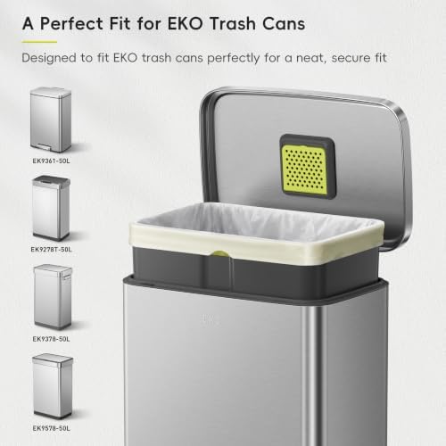 EKO Ultra-Strong Extra-Tall 13 Gallon Kitchen Trash Bags, Lavender, 60 Ct - Image 2