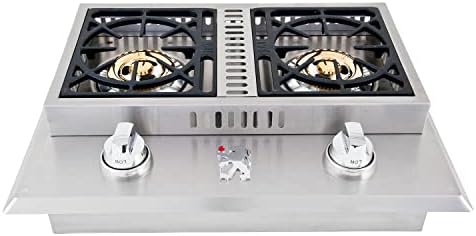 Lion Premium Grills L1634 Natural Gas Double Side Burner, 26-3/4 by 20-1/2-Inch by LionPremiumGrills