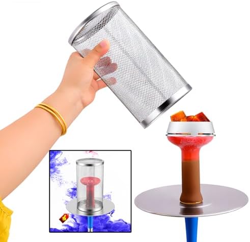 Portable Hookah Charcoal Basket with Coal Tongs - Metal Storage Container & Holder for Shisha Accessories (Wind Cover) - Image 3