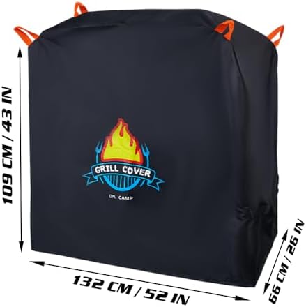 Vivicreate Waterproof BBQ Grill Cover 52 Inch Heavy Duty 420D Fabric Outdoor Barbecue Cover Weatherproof UV Protection Windproof Fits Weber Char-Broil Nexgrill Traeger Smoker Parrilla - Image 3