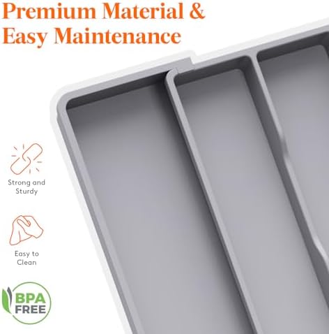 Lifewit Utensil Organizer for Kitchen Drawers, Expandable Utensil Tray - Image 6