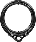 MARQUE Security Steel Cable - 3/8 inch (10 mm) Thick (4', 7', 15', 20' or 30') Vinyl Coated Braided Steel Cable with Double Sealed Looped Ends for U-Lock, Padlock, Disc Lock (15 FT) by Marque