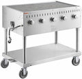 Commercial Stainless Steel Outdoor Liquid Propane Grill, 36" Cooking Surface, 5 Burners, 80,000 BTU, for Restaurant Patio, Resort, Catering, Outdoor Kitchen, Hotel by Krollen+Industrial