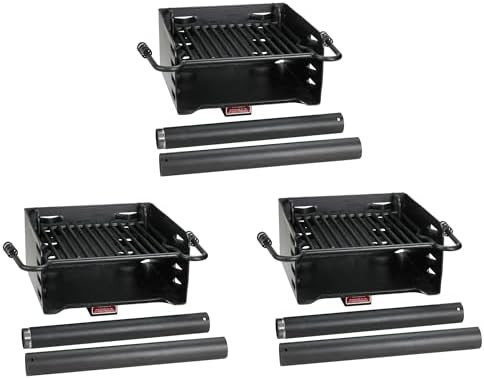 Pilot Rock Charcoal Grill - 360 Swivel Post, 3 Pack - Steel by PilotRock
