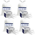 Plasticplace 4-6 Gallon White Drawstring Bags, 100% Prime Material, 17x20, 0.7 Mil, 200/Case (Pack of 4) by Plasticplace