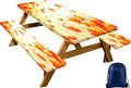CAPSCEOLL Fitted Picnic Table Cover with Bench Covers 6ft - Fall Maple by CAPSCEOLL
