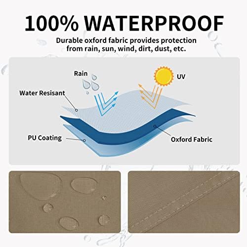 Easy-Going Patio Heater Cover, 89"H x 33"D x 19"B, Camel - Image 3