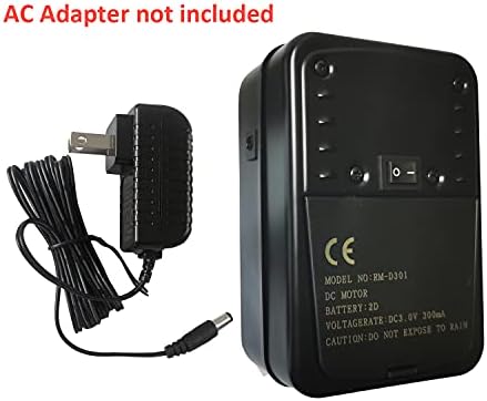 Universal Quiet Battery Powered Rotisserie Motor Cordless for Barbecue Grilling Camping, Dual use with D Battery & AC Adapter Work as AC BBQ Motor - Image 4