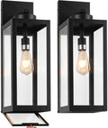 20" Large Outdoor Wall Lights with Closed Bottom, Black Outdoor Wall Sconce by Yolsunes