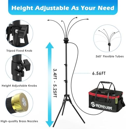Roylvan Portable Misters for Outside Patio, Battery-Powered with 4 Nozzles - Image 4
