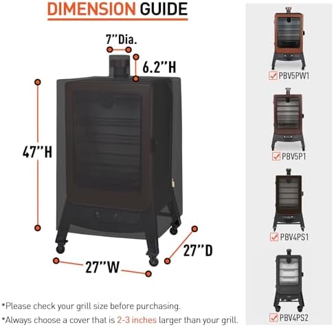 Arcedo Vertical Smoker Cover Compatible with Pit Boss Copperhead 5,7 Series - Image 2