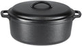 Amazon Basics Pre-Seasoned Cast Iron Dutch Oven Pot with Lid and Dual Handles, Oven Safe, Heavy-Duty, 7-Quart, Round, Black by AmazonBasics