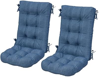 SERWALL HDPE Outdoor Rocking Cushion Set of 2, Navy by SERWALL