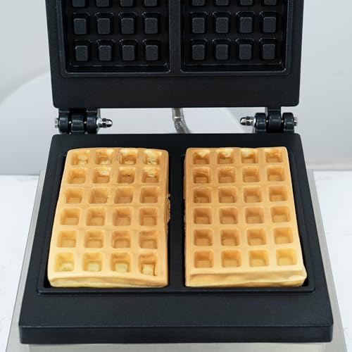 1600W Commercial 2-Slice Rectangular Belgian Waffle Maker - Image 3
