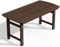 Ciokea HDPE Outdoor Patio Dining Table, All-Weather Furniture, Brown by CIOKEA