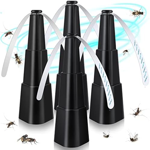Fly Fans for Tables, Fly Repellent Fan Indoor Outdoor with Holographic Blades, Batteries Powered for Picnic, Party, Restaurant, Kitchen, and BBQ,4 Pack by PIMAG