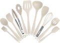 Kitchen Utensil Set - 11 Cooking Utensils - Colorful Silicone Kitchen Utensils - Nonstick Cookware with Spatula Set - Colored Best Kitchen Tools Kitchen Gadgets (Khaki) by BESTZMWK