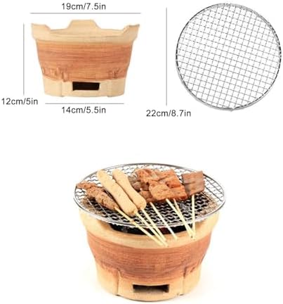 Clay Charcoal Stove for Outdoor Cooking, Camping Barbecue Stove, Traditional Portable Grill, Outdoor Cooking Accessories for Picnics and - Image 2