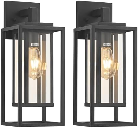 18" Double Cage Outdoor Wall Light, 2Pack Exterior Lantern Sconce by ZMKMOK