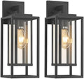 18" Double Cage Outdoor Wall Light, 2Pack Exterior Lantern Sconce by ZMKMOK