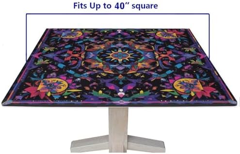 Card Table Tablecloths, Mandala Madness Pattern Printed on Oilproof Cover for Outdoor Table, Use for Kitchen Balcony Cafe Dining, Fit for 40" x 40" Square Tables - Image 5