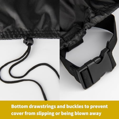 Electric Grill Cover for Weber Q1000/Q2000 Series Portable Grill on Cart - Image 4